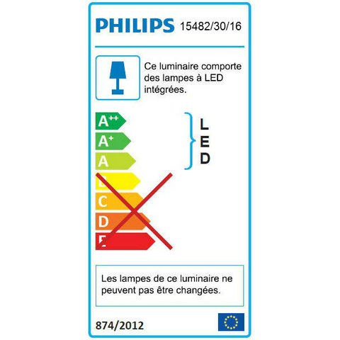 Philips - Borne d'extérieur-Philips-COTTAGE - Borne Extérieur Noir LED H36,5cm | Lumin